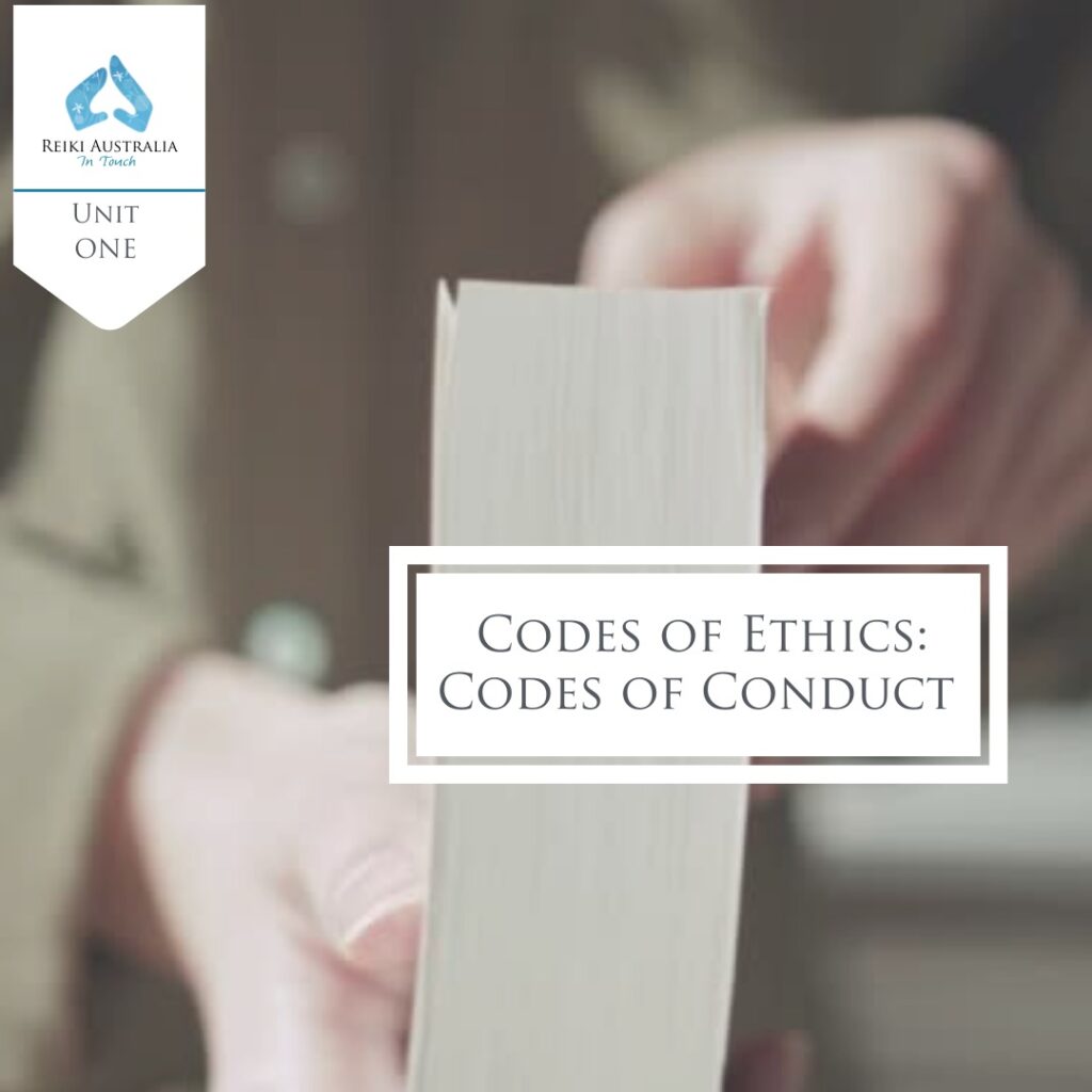 Professional Development for Healthcare Workers Unit 1 Codes of Ethics